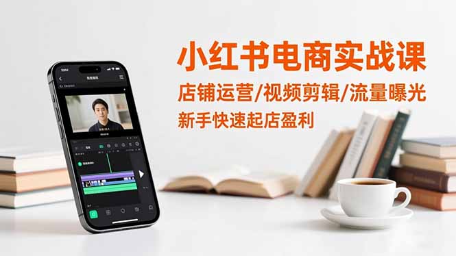 小红书电商实战课:店铺运营/视频剪辑/流量曝光,新手快速起店盈利-摇钱树